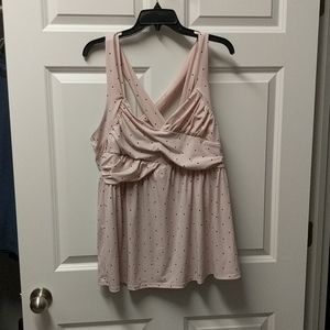 Torrid pink polka dot strappy top size 2
